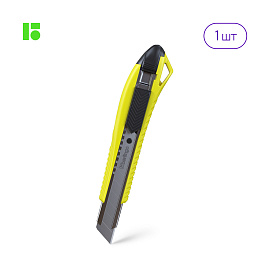 Нож канцелярский 18мм Berlingo "Razzor 200", auto-lock, металл. направл., желтый, европодвес