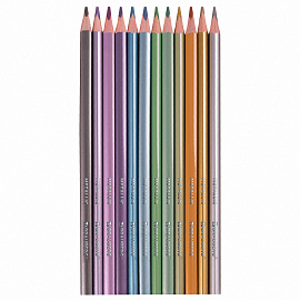 Карандаши цветные BRAUBERG, 60 цветов (Базовые, Металлик, Неон, Пастель, Телесные), трехгранные, грифель 3 мм, натуральное дерево, 181792