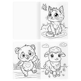 Раскраска А4, 16 стр., ТРИ СОВЫ "В стиле kawaii