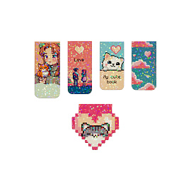 Закладки магнитные для книг, 5шт., MESHU "Pixel", ламинация фото Закладки магнитные для книг, 5шт., MESHU "Pixel", ламинация