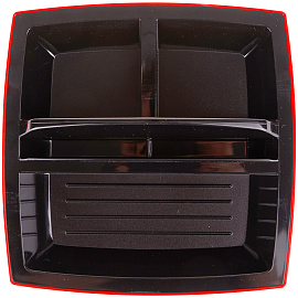 Настольная подставка Berlingo "Supertwist", пластиковая, вращающаяся, черный/красный фото Настольная подставка Berlingo "Supertwist", пластиковая, вращающаяся, черный/красный