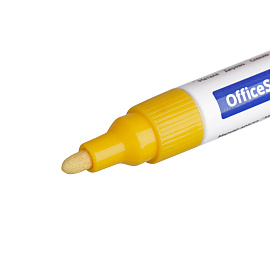 Маркер-краска OfficeSpace желтая, 1-4мм, нитро-основа фото Маркер-краска OfficeSpace желтая, 1-4мм, нитро-основа