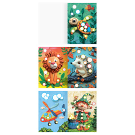 Раскраска пластилином А5, 8 стр., ТРИ СОВЫ "Выпуск №2