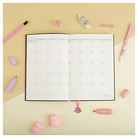 Ежедневник недатированный, А5, 136л., кожзам, MESHU "Find your way. Pink", тон. блок, закладка-ляссе с подвеской