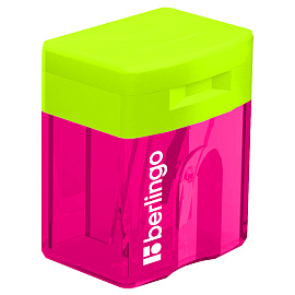 Точилка пластиковая Berlingo "Fuze" 1 отверстие, контейнер, ассорти фото Точилка пластиковая Berlingo "Fuze" 1 отверстие, контейнер, ассорти