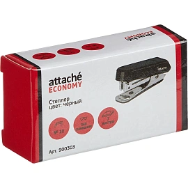 Степлер-мини Attache (Attache Economy) до 7 листов черный (скобы № 10, с антистеплером)