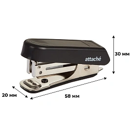 Степлер-мини Attache (Attache Economy) до 7 листов черный (скобы № 10, с антистеплером)