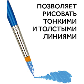 Кисть синтетика Гамма, круглая №12 фото Кисть синтетика Гамма, круглая №12