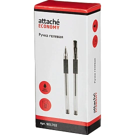 Ручка гелевая неавтоматическая Attache Economy черная (толщина линии 0.5 мм)