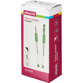 Ручка гелевая неавтоматическая Attache Economy зеленая (толщина линии 0.5 мм)
