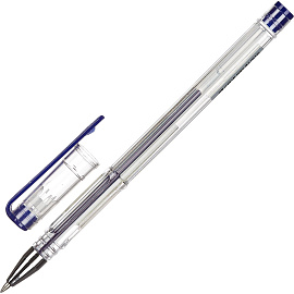 Ручка гелевая неавтоматическая Attache Economy Omega синяя (толщина линии 0.5 мм)