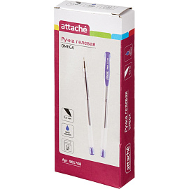 Ручка гелевая неавтоматическая Attache Economy Omega синяя (толщина линии 0.5 мм)