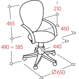 Кресло офисное Chairman 698 черное (сетка/ткань, пластик) фото Кресло офисное Chairman 698 черное (сетка/ткань, пластик)