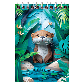 Блокнот А6 40л. на гребне BG "Paper art