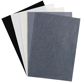 Фетр ArtSpace, А4, 5л., 5цв., 2мм, оттенки серого