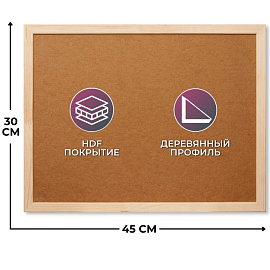 Доска с поверхностью из мягкого ДВП 30х45 см Выбор есть Softboard