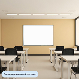 Доска магнитно-маркерная Комус Premium 100x240 см односекционная (полочка для маркеров)