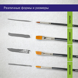 Кисти художественные набор 6 шт., синтетика, BRAUBERG ART CLASSIC, 200959 фото Кисти художественные набор 6 шт., синтетика, BRAUBERG ART CLASSIC, 200959