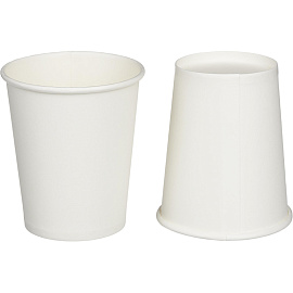 Стакан одноразовый бумажный Комус 200/250 мл белый (50 штук в упаковке)