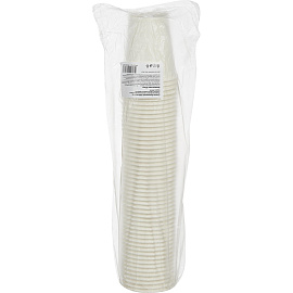 Стакан одноразовый бумажный Комус 200/250 мл белый (50 штук в упаковке)