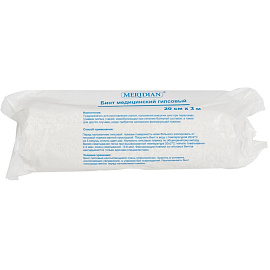 Бинт гипсовый Meridian 20х300 см фото Бинт гипсовый Meridian 20х300 см