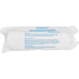 Бинт гипсовый Meridian 20х300 см фото Бинт гипсовый Meridian 20х300 см