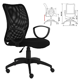 Кресло офисное Бюрократ CH 599 AXSN черное (сетка/ткань, пластик)