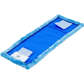 Насадка МОП для швабры-флаундера (плоской) A-VM микрофибра 40x13 см синяя