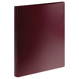 Папка на 2 кольцах СТАММ "Диагональ" А4, 25мм, 700мкм, пластик, гранат фото Папка на 2 кольцах СТАММ "Диагональ" А4, 25мм, 700мкм, пластик, гранат