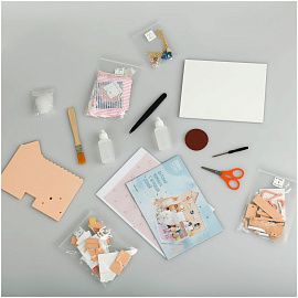 Сборная модель ТРИ СОВЫ, Румбокс "Детская комната с игровой зоной", инструменты, клей, картонная коробка