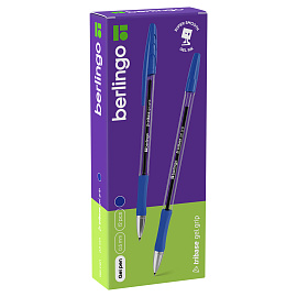 Ручка гелевая Berlingo "Tribase Gel grip" синяя, 0,5мм, грип