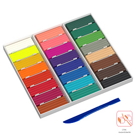 Пластилин классический Гамма Классический 24 цвета 480 грамм фото Пластилин классический Гамма Классический 24 цвета 480 грамм