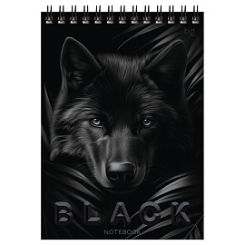 Блокнот А5 40л. на гребне BG "Just black