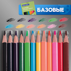 Карандаши цветные BRAUBERG, 60 цветов (Базовые, Металлик, Неон, Пастель, Телесные), трехгранные, грифель 3 мм, натуральное дерево, 181792