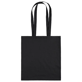Сумка для покупок хлопок черная (37x1x41 см)