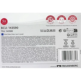 Салфетки хозяйственные Vileda Professional ПВА Микро микрофибра 38х35 см 250 г/кв.м синие (5 штук в упаковке)