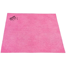 Салфетки хозяйственные Vileda Professional микрофибра 38x35 см 250 г/кв.м красные (5 штук в упаковке)