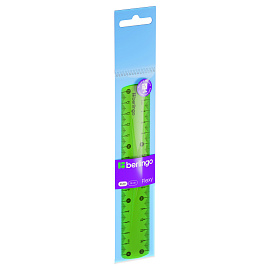 Линейка 15см Berlingo "Flexy", пластиковая, гибкая, ассорти, европодвес