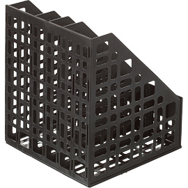 Лоток вертикальный для бумаг 240 мм Attache пластиковый черный 4 отделения