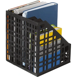 Лоток вертикальный для бумаг Attache 240 мм пластиковый черный 6 отделений