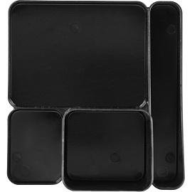 Подставка-органайзер для канцелярских принадлежностей Attache Имидж 4 отделения черная 11.1x11.5x12.2 см