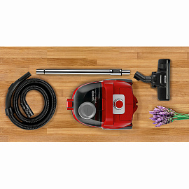 Пылесос GORENJE VC1901GACRCY с контейнером "циклон", 1900 Вт, мощность всасывания 300 Вт, красный