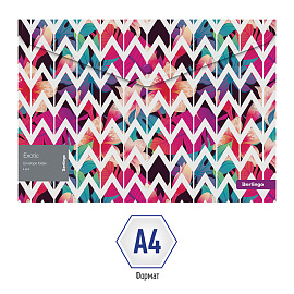 Папка-конверт на кнопке Berlingo "Exotic" А4, 180мкм, с рисунком