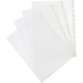 Файл-вкладыш (мультифора) Attache Economy Элементари А4 30 мкм гладкий с перфорацией (100 штук в упаковке)