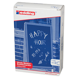 Маркер меловой Edding E-4095 белый круглый наконечник (толщина линии 2-3 мм)