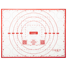 Коврик силиконовый для раскатки/запекания 30х40 см, красный, DASWERK (ДАСВЕРК), 608424 фото Коврик силиконовый для раскатки/запекания 30х40 см, красный, DASWERK (ДАСВЕРК), 608424