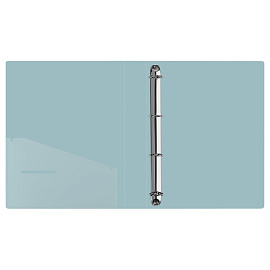 Папка на 4 кольцах СТАММ "Акцент" А4, 40мм, 800мкм, пластик, эвкалиптовая