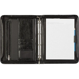 Сумка-папка деловая Алекс из искусственной кожи черного цвета (№ 163)