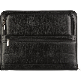 Сумка-папка деловая Алекс из искусственной кожи черного цвета (№ 163)