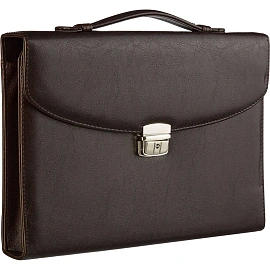 Портфель Алекс Меценат коричневый из искусственной кожи (388)